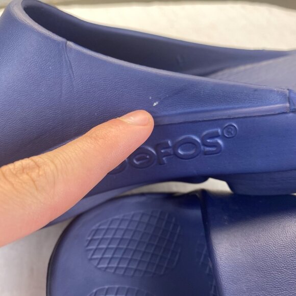 OOFOS OOahh Size 11 Womens 9 Mens Slip On Slide Recovery Sandals Blue,Comfort - Picture 5 of 12